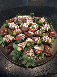 chocolate covered strawberries and pralines
